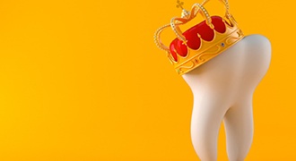 Tooth wearing crown