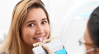 young woman getting veneers in Tyler