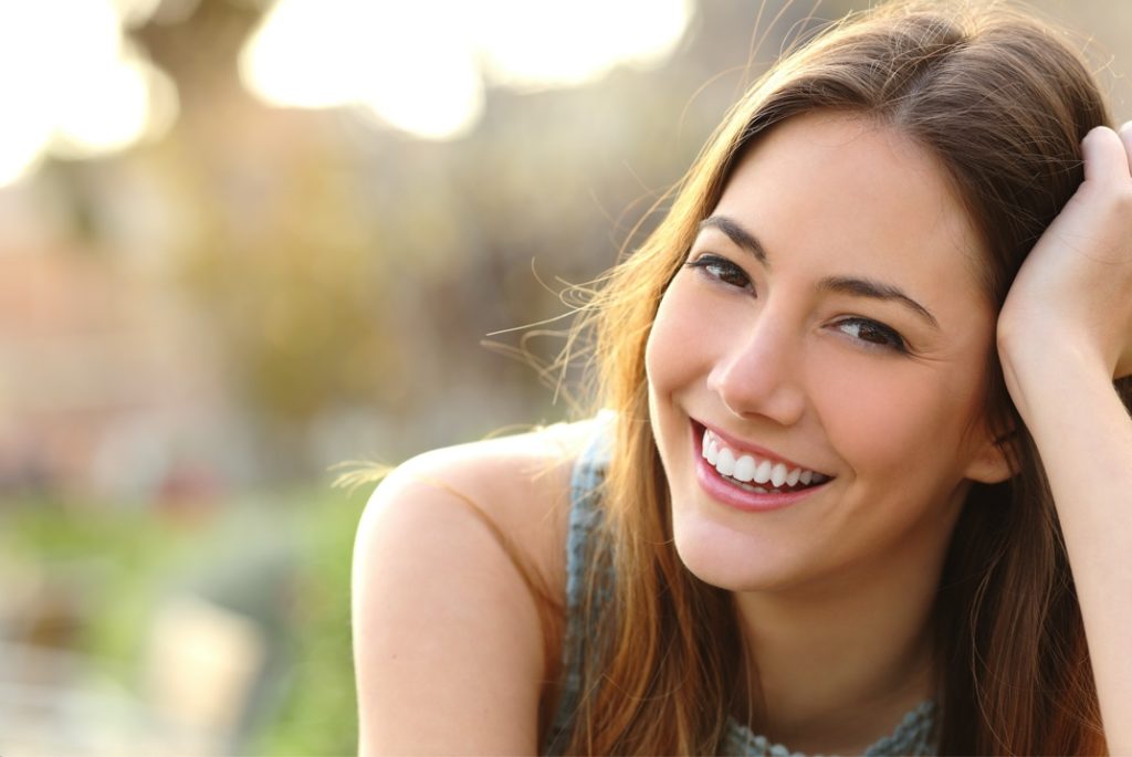 Woman with perfected smile